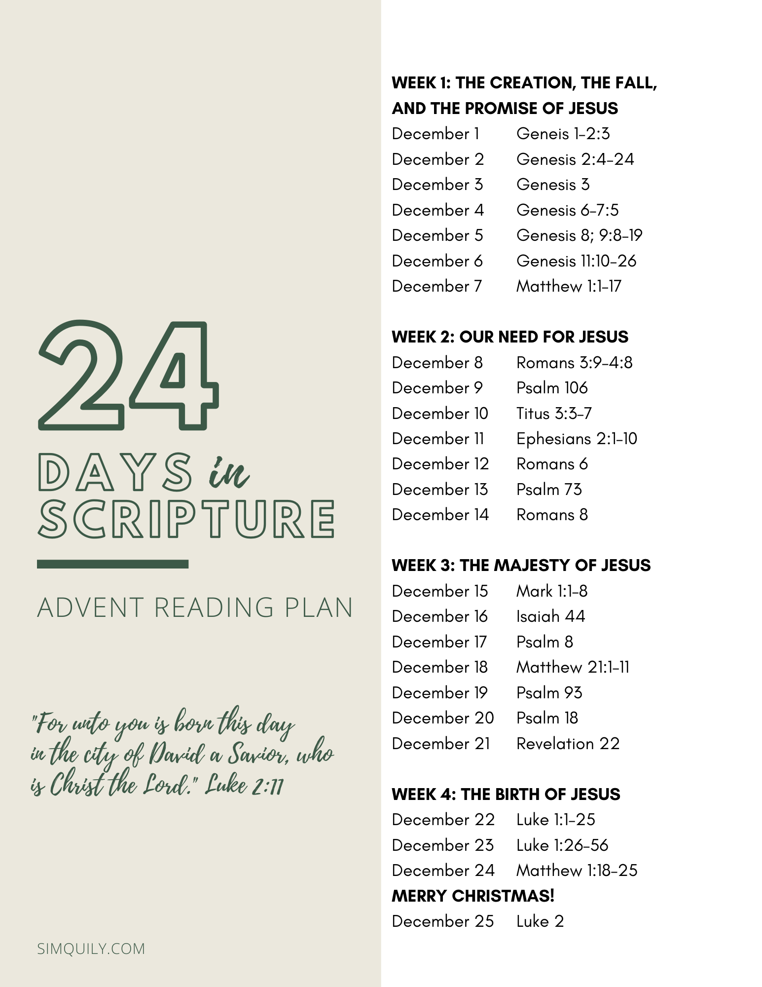 24 Days In Scripture: An Advent Reading Plan – Simquily